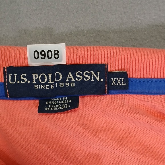 U.S. Polo Assn. Men's Pink Polo Shirt Size XXL Big Pony Logo #3 Short Sleeve - Picture 10 of 10